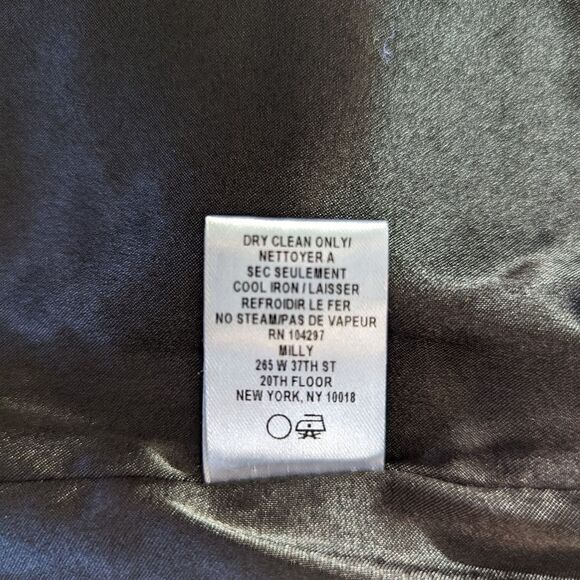 Milly of New York Mixed Media Plaid Wool Mini Skirt 4 Dark Feminine Rock Moody - Picture 9 of 9